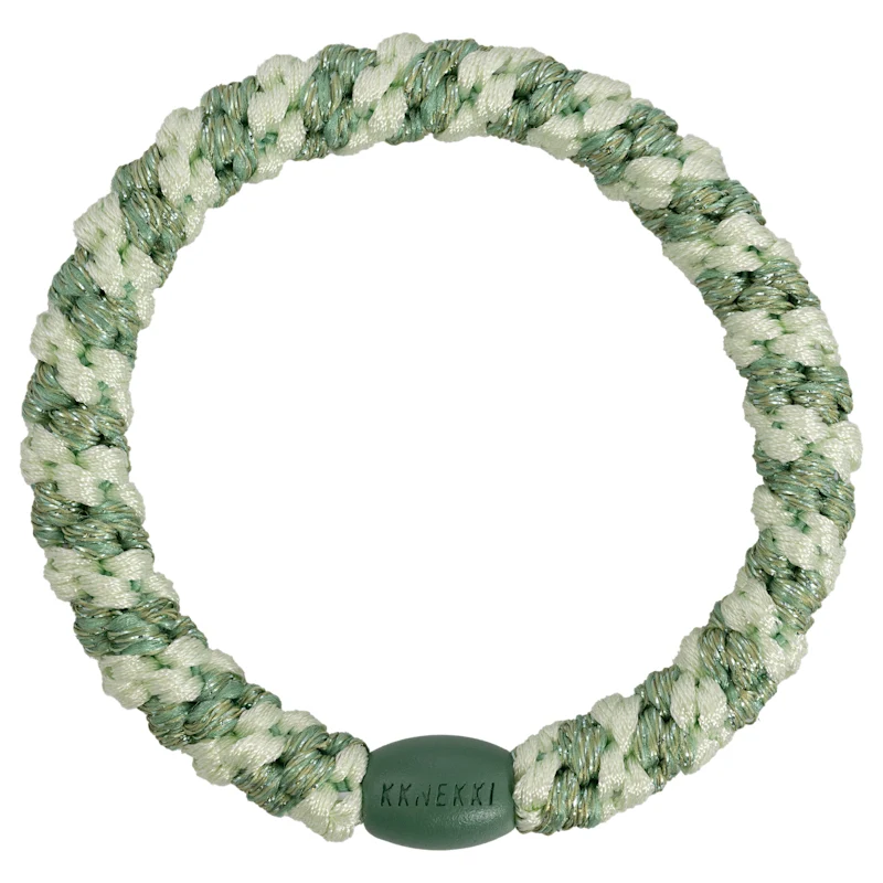KKNEKKI - Elastico per capelli-braccialetto - Stripe mint pistacio glitter