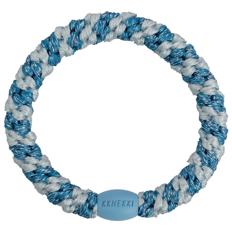 KKNEKKI - Elastico per capelli-braccialetto - Stripe baby blue glitter