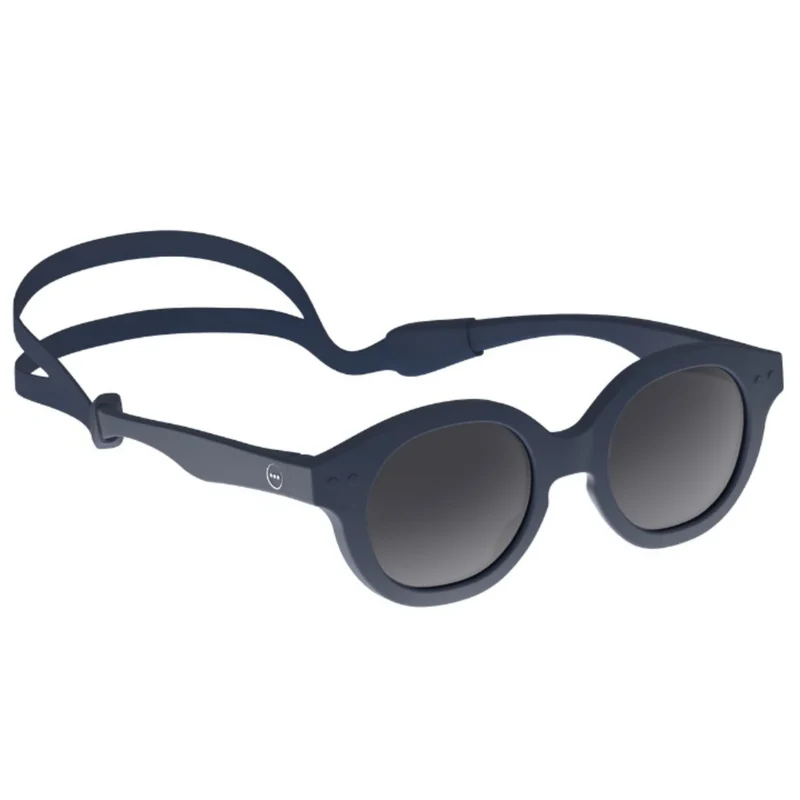 IZIPIZI - Occhiali da Sole bimbo 0-9 Mesi RETRO' Navy - Polarizzati | In omaggio laccio in silicone