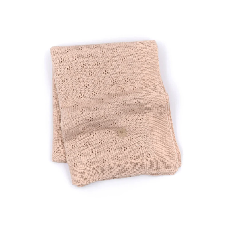 Bamboom - Coperta traforata Knitted - Rosa