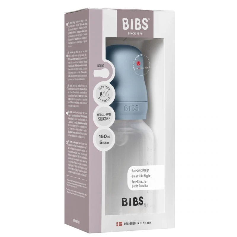 BIBS - Biberon 150ml - Baby Blue - Azzurro