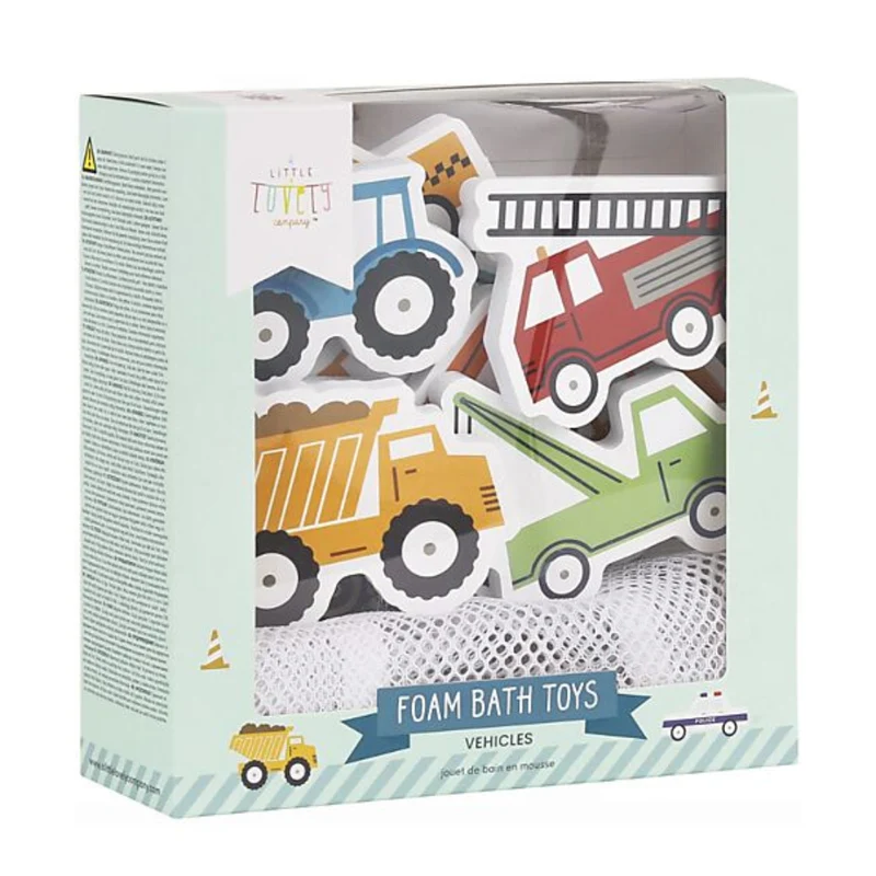 A Little Lovely Company - Forme in Schiuma per il Bagnetto Veicoli – 14 Pezzi con Retina