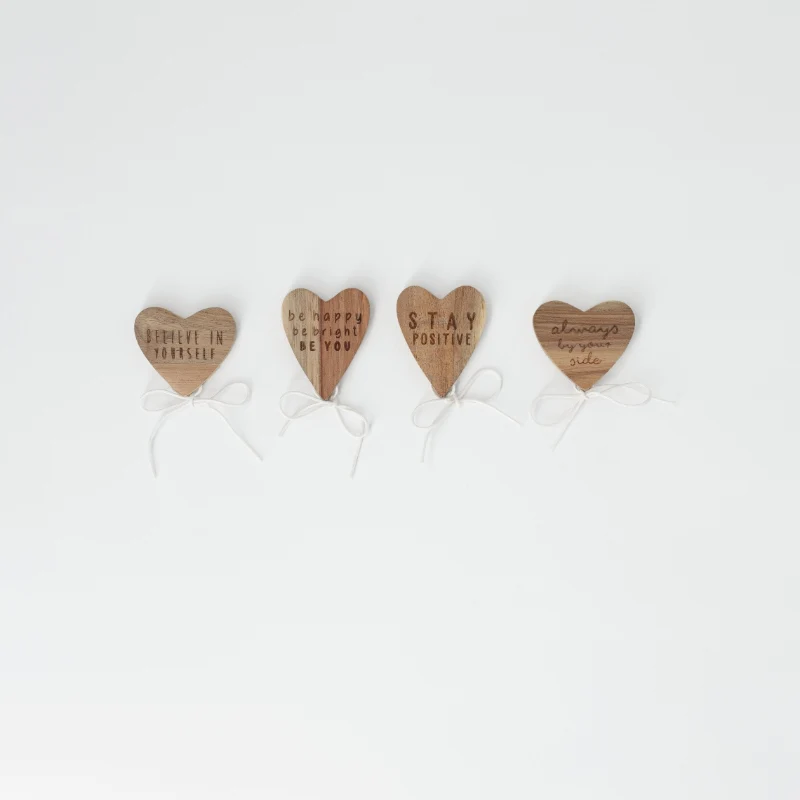 Räder - Miniature cuore in legno con frasi