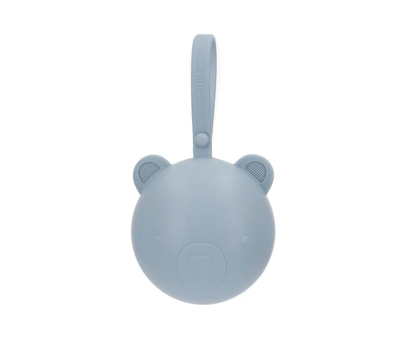 Tutete - Scatolina Portaciuccio in Silicone - Orsetto Azzurro Sky