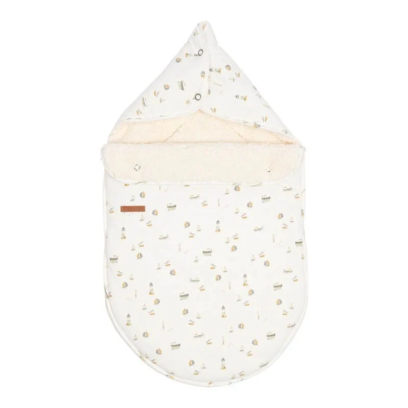 Little Dutch - Sacco invernale Footmuff - Seggiolino auto 0 e ovetto - Sailors Bay White