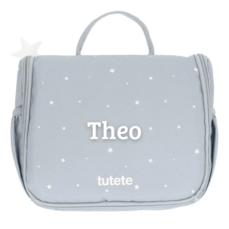 Beauty Case da Viaggio - Borsa da Toilette Appendibile Tutete Stars RPET - Azzurra
