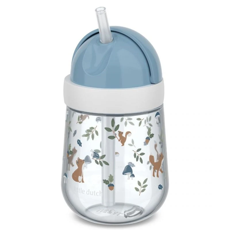 Little Dutch - Borraccia - prima borraccia con cannuccia 300ml - Forest Friends