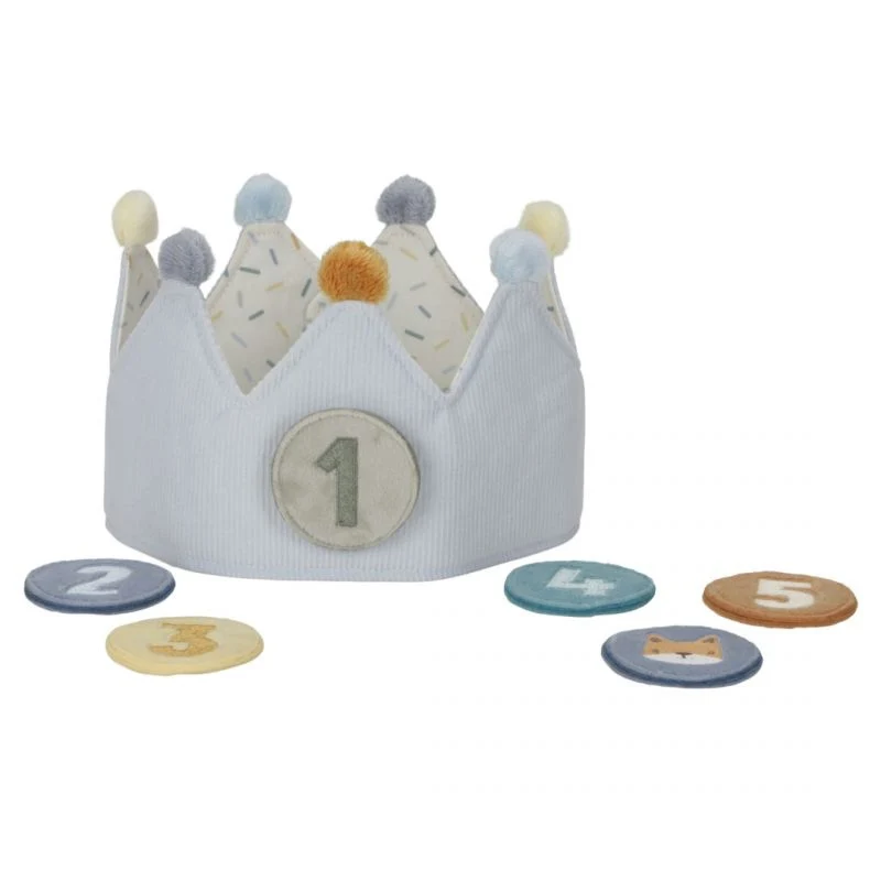 Little Dutch - Corona Compleanno in soffa con numeri riposizionabili - Blu