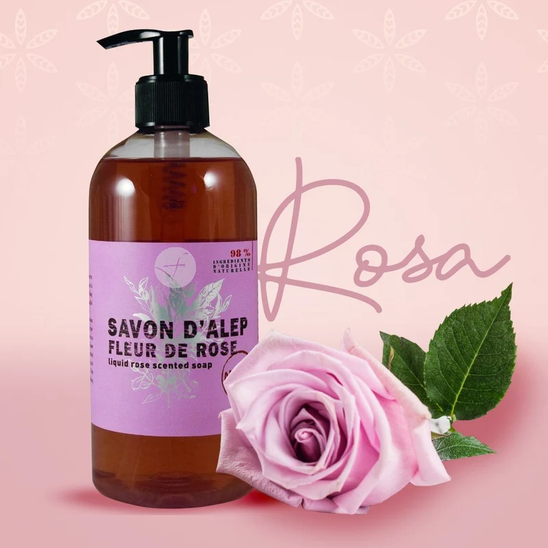Sapone Liquido d'Aleppo ai Fiori di Rosa - Tadé