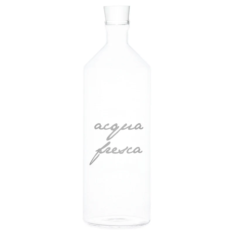 Bottiglia in Vetro Borosilicato Serigrafata - Acqua Fresca