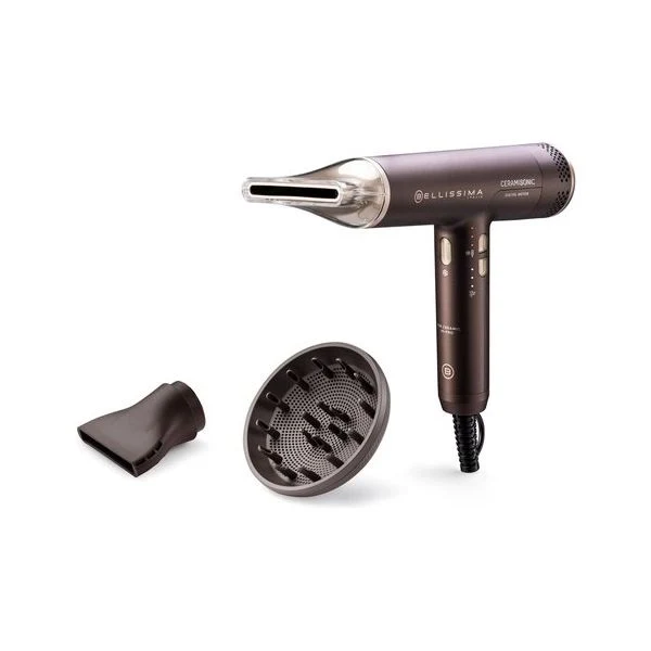 Bellissima ceramisonic asciugacapelli, motore digitale ad alta velocità, ultraleggero, con tecnologia tecnologia ion ceramic hi-pro, ioni, 3 velocità, 3 temperature, impostazione gentle dry, modalità silent, 1700w - 8007403210137