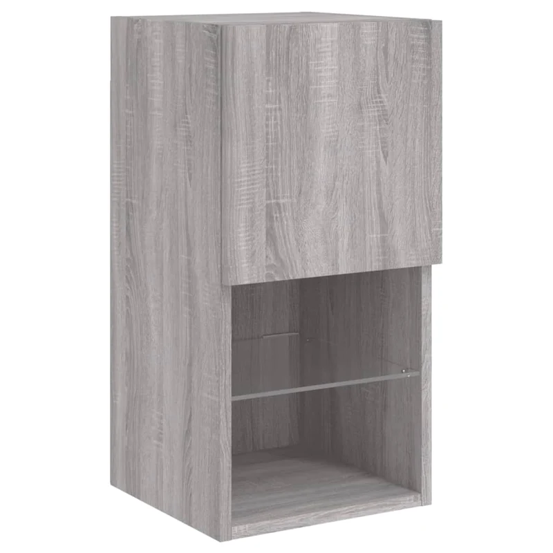 Mobile TV multimediale mensola TV credenza mobile TV sala da pranzo soggiorno camera da letto con luci LED Sonoma 30,5 x 30 x 60 cm grigio 02_0026821