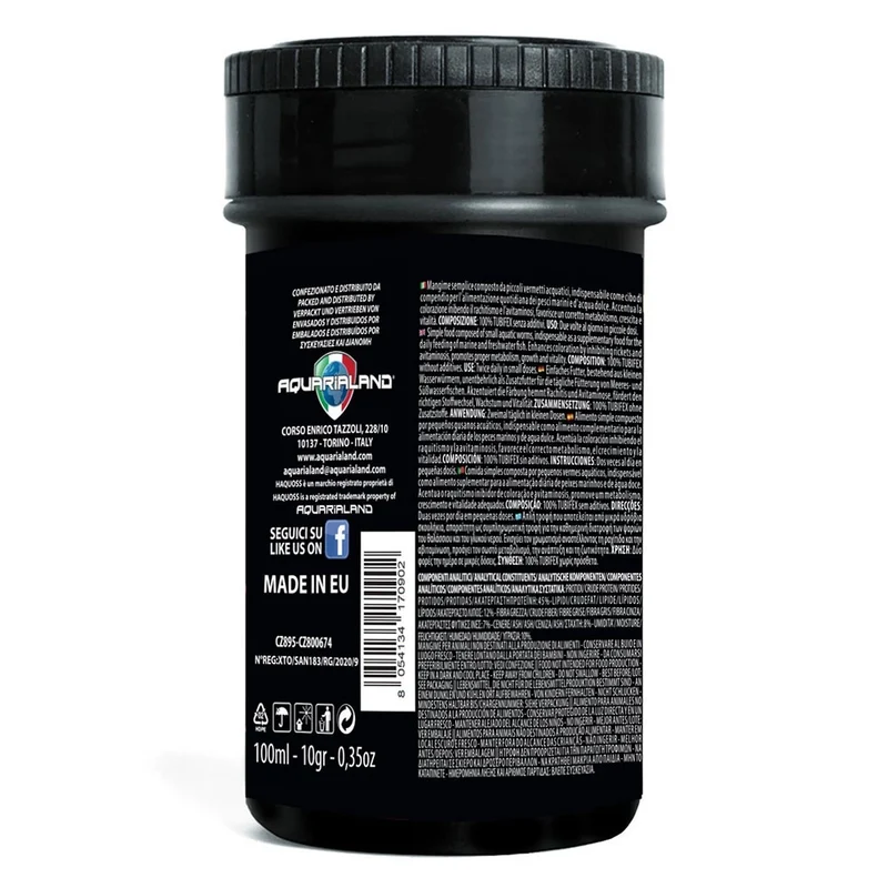 Haquoss FD Tubifex 100ml - tubifex liofilizzati in cubetti