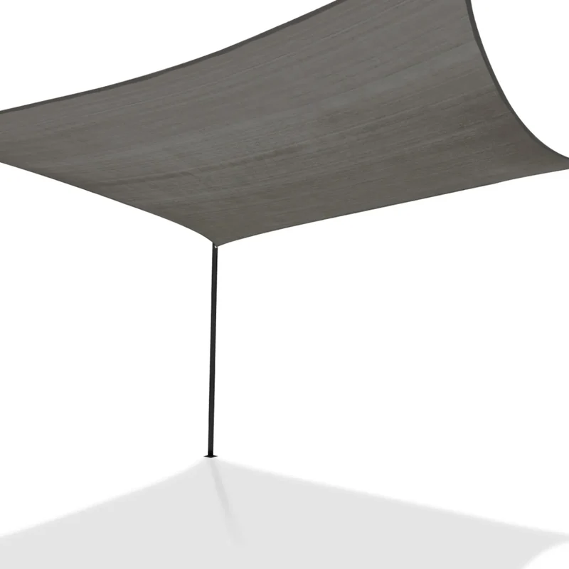 IDMarket - Tenda a vela parasole rettangolare 4x6 M grigio