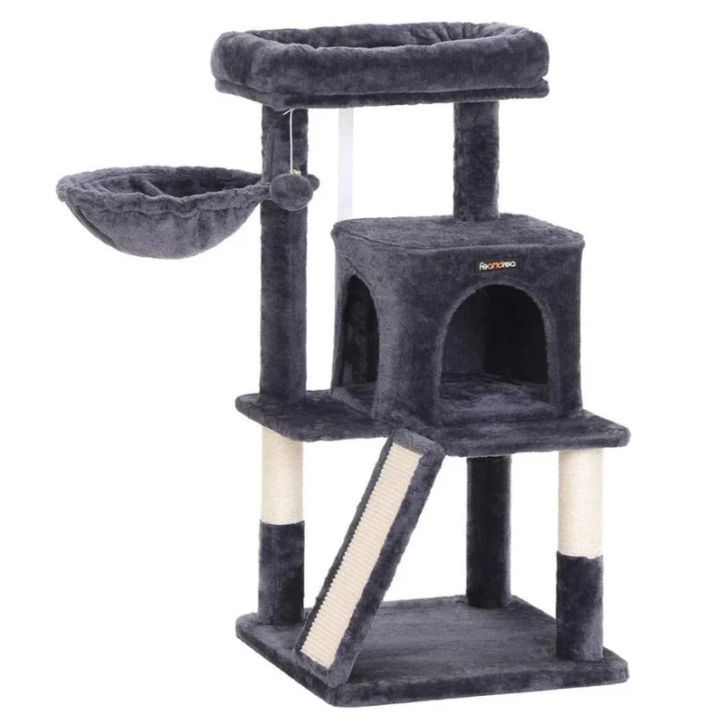 Tiragraffi a torre con piattaforma alta 96 cm grigio antracite 12_0001160