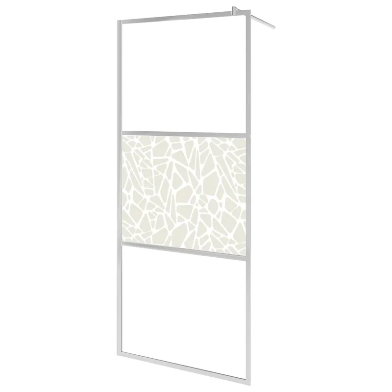 Box doccia walk-in box doccia parete divisoria per doccia bagno interni di casa vetro ESG 115x195 cm pietra 02_0002130
