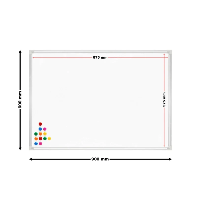 Lavagna magnetica da parete 60 x 90 cm 12 magneti inclusi pannello espositivo 16_0002492
