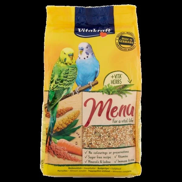 MENU ALIMENTO COMPLETO PER PAPPAGALLINI ONDULATI DA 1 KG