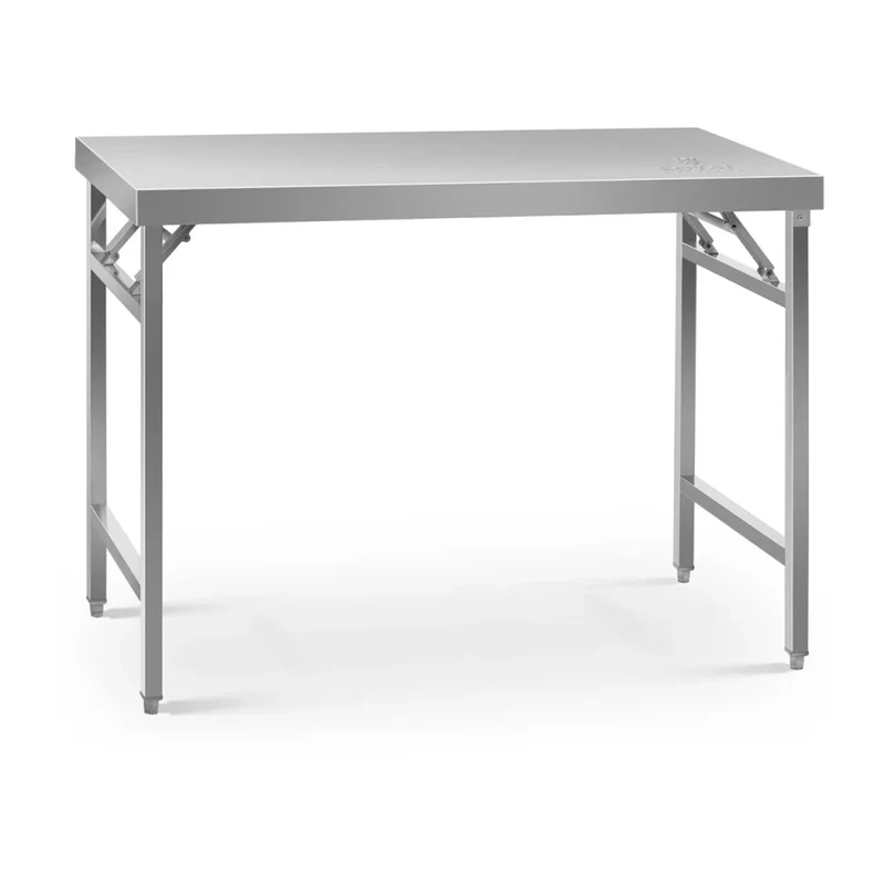 Tavolo da lavoro pieghevole in acciaio inox 60 x 120 cm portata 210 kg 14_0003708