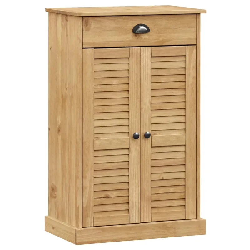 Scarpiera mobile contenitore per scarpe mobile per ingresso/corridoio/soggiorno 60 x 35 x 96 cm legno massello di pino marrone 02_0022114